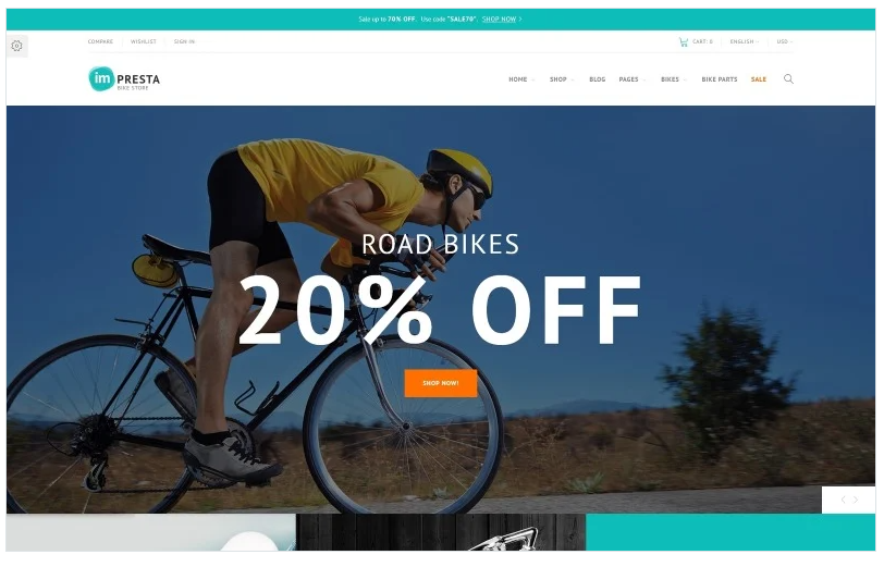 Impresta – Bike Store PrestaShop Theme