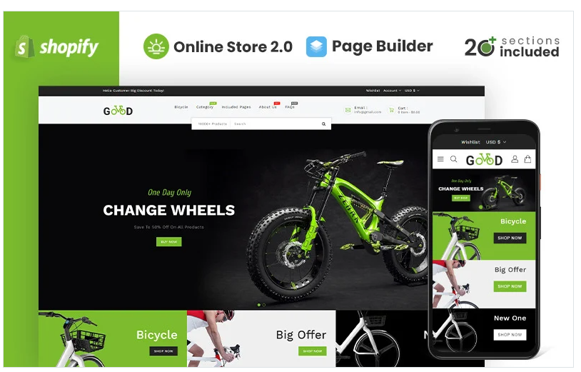 Good Bikes & Bicycle Store Shopify Theme