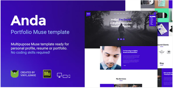 Anda – Creative Multipurpose Portfolio Muse Template