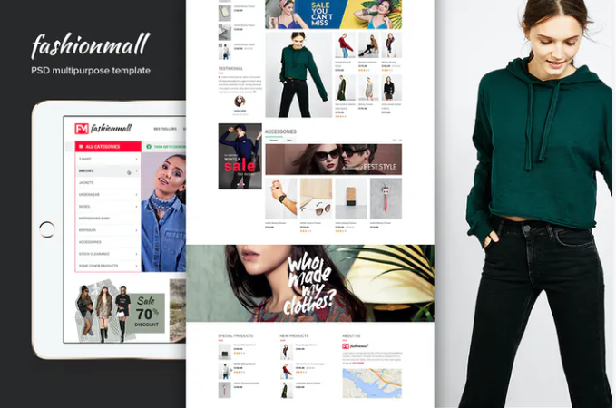 Fashion Mall eCommerce Website PSD Template