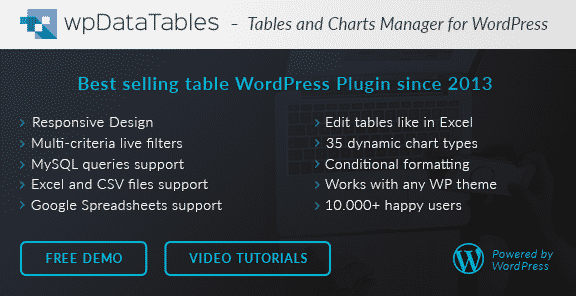 wpDataTables – Tables and Charts Manager for WordPress 7.1