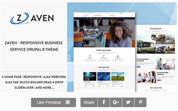 Responsive Business Service Drupal 8.8 Theme