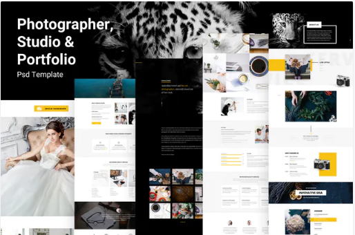 Enima – Photographer, Studio & Portfolio PSD