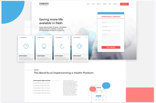 FORESTO – Medical Platform Website XD Template