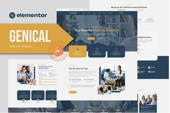 Genical – Mental Health & Therapy Elementor Template Kit