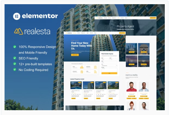 Realesta – Real Estate Elementor Template Kit