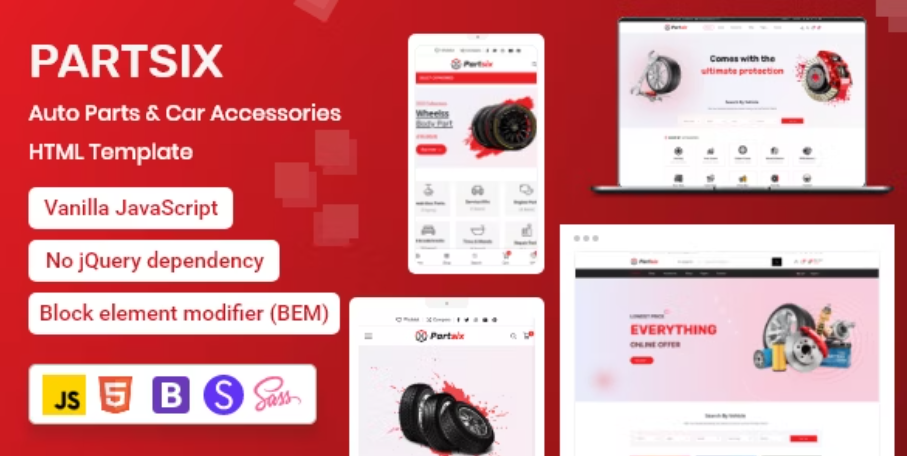 Auto Parts & Car Accessories Shop HTML