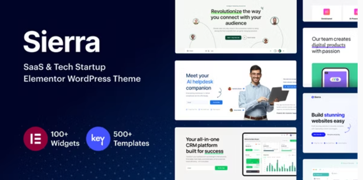 Sierra – SaaS & Tech Startup Elementor WordPress Theme