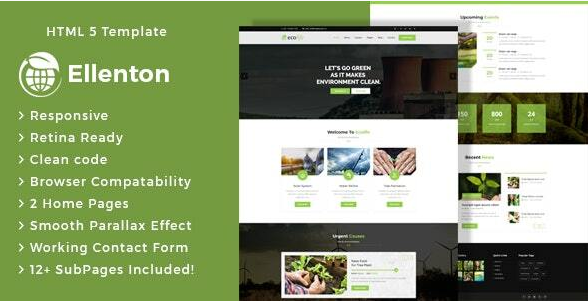 Ellenton – Environment / Non-Profit HTML Template
