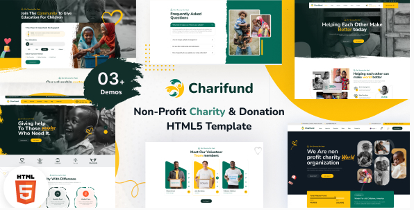 Charifund – Charity Donation & Fundraising NGO HTML Template Multipurpose