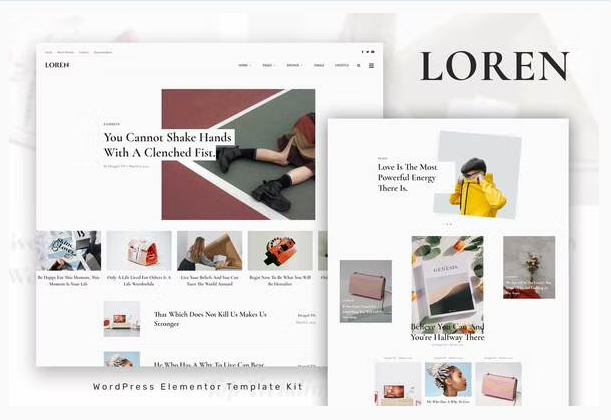 Loren – Blog & Magazine Elementor Template Kit