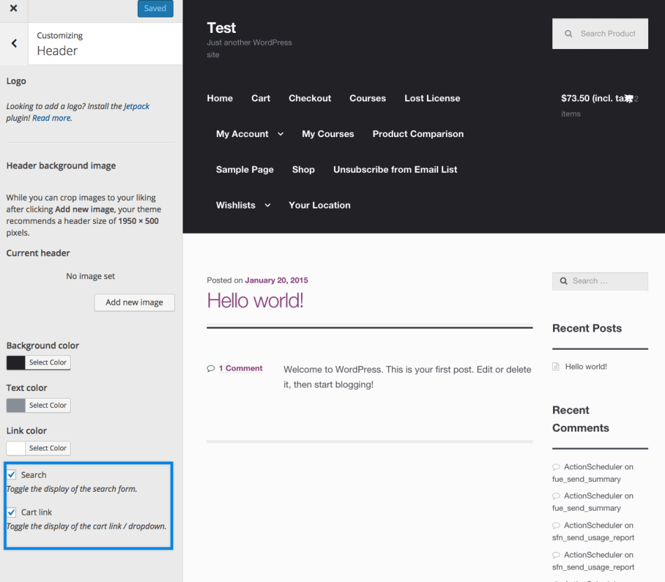 Storefront WooCommerce Customiser