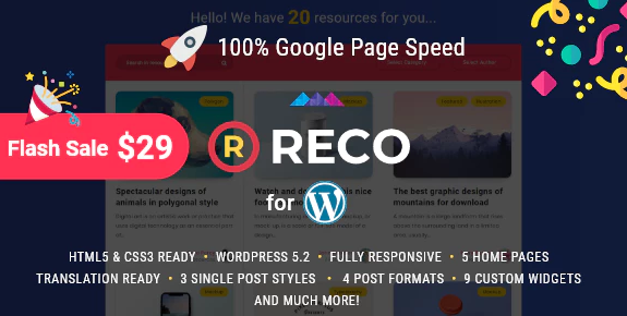 Reco – Minimal Theme for Freebies