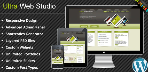 Ultra Web Studio, Blog & Portfolio WordPress Theme