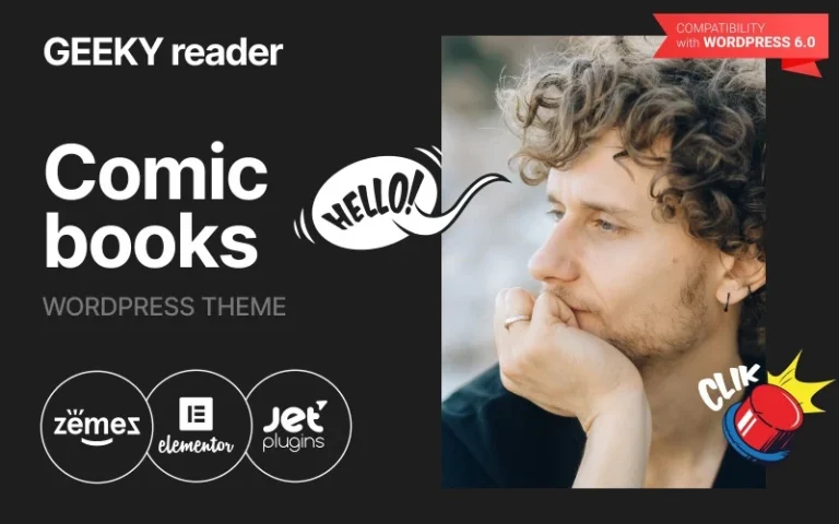 Geeky Reader – WordPress Comic Books Theme WordPress Theme