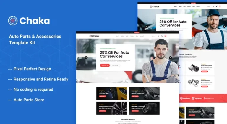 Chakta – Auto Parts Store & Accessories Elementor Template