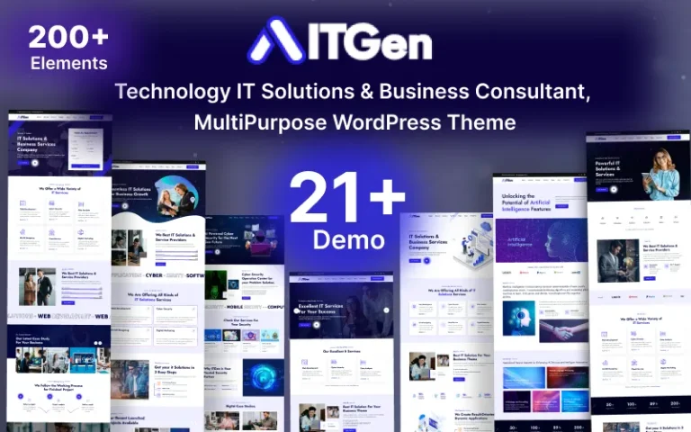 ITGen – Technology IT Solutions & Business Consultant WordPress Theme