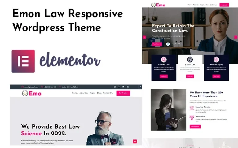 Emon – Lawyer and Law Firm WordPress Theme